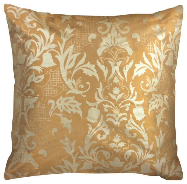 Aurora Throw Pillow Tangerine 18 X18 Contemporary Decorative