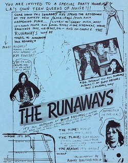 Joan Jett Bomp Records Party Handbill Event Poster The Runaways