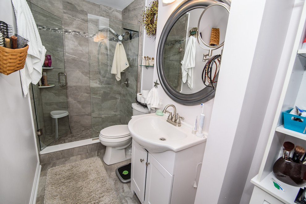 Finished custom tile bathroom remodel in Bethany Beach