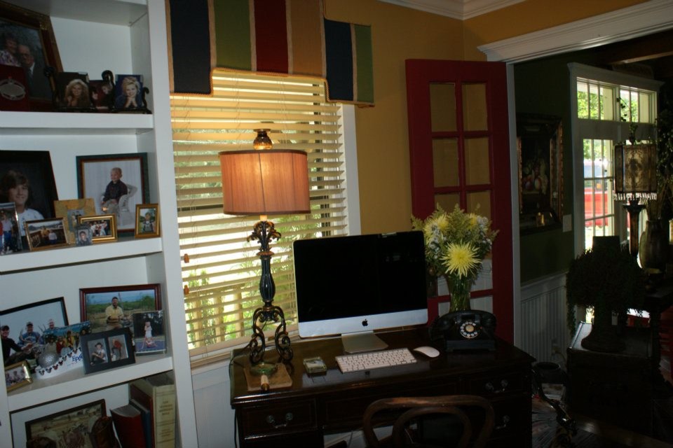This is an example of a traditional home office in Charlotte.