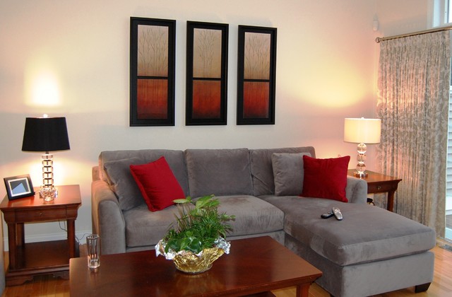 wall decor - hanging services - traditional - living room - boston