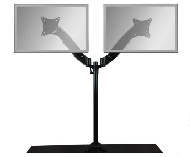 SitStand Monitor Arm Dual AirAssist Arms Black, 24 Contemporary Desk Accessories by