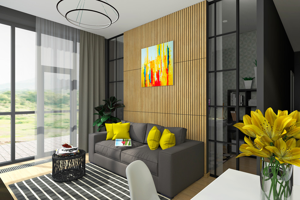 Дизайн интерьера однокомнатной студии в ЖК "Гринвуд"