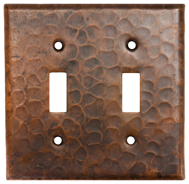 Copper Switchplate Double Toggle Switch Cover
