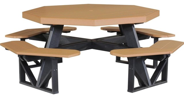 Luxcraft Recycled Plastic Octagon Picnic Table Transitional