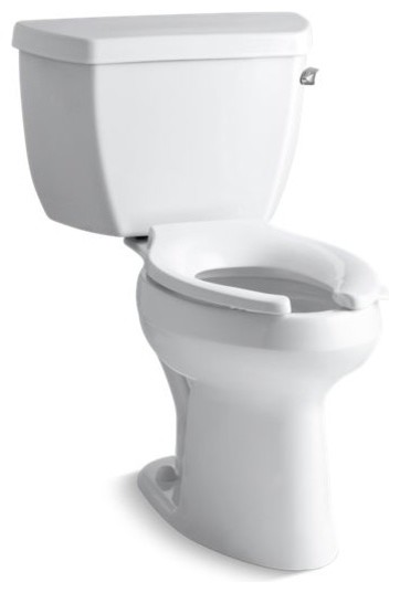 Kohler Highline 2-Piece Elongated 1.6 GPF Toilet & Right-Hand Lever, White