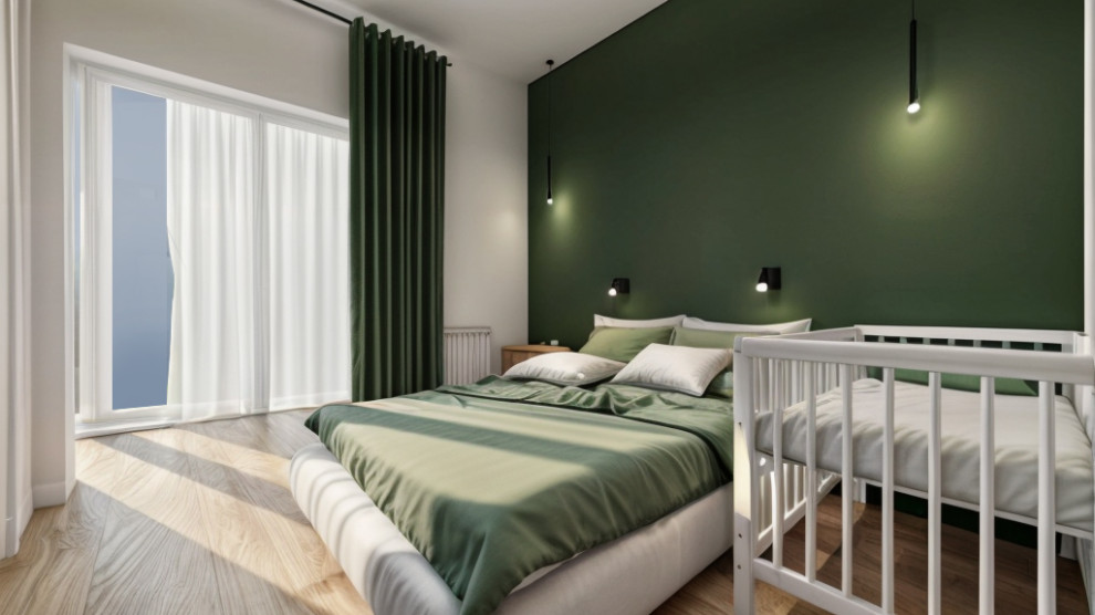 Проект четырех-комнатной квартиры для молодой семьи из пяти человек