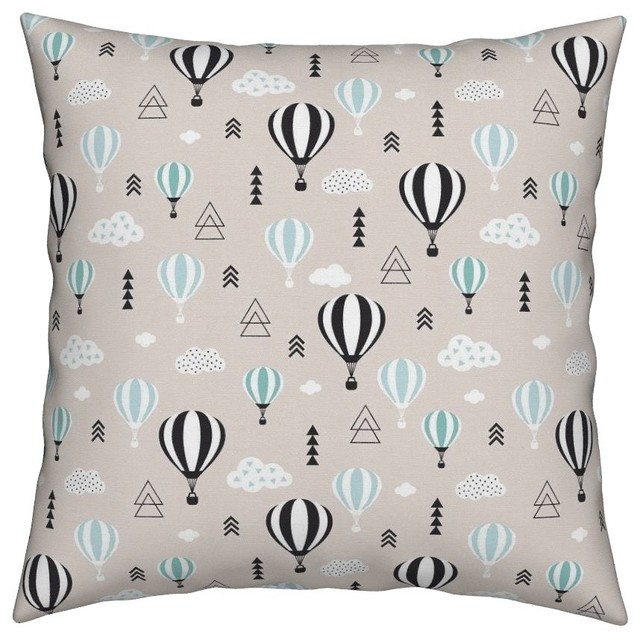 Baby Boys Hot Air Balloon Geometric Throw Pillow Contemporary