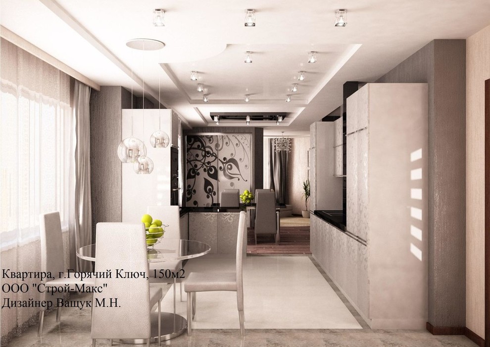 Разработка дизайн-проекта квартиры 150 м2 в городе Горячий ключ