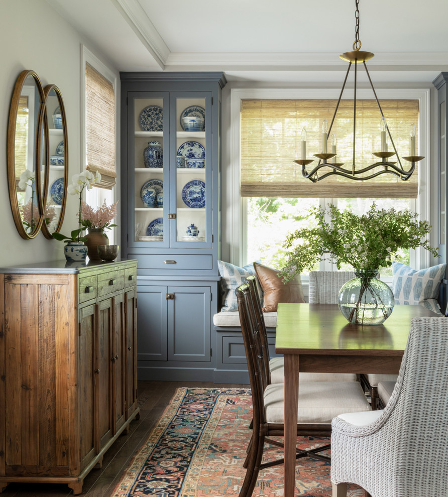 Inspiration for a transitional dining room remodel in Boston
