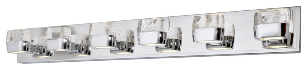 Bathroom Vanity 12-Light With Polished Chrome Finished LED Bulb, 40", 36W