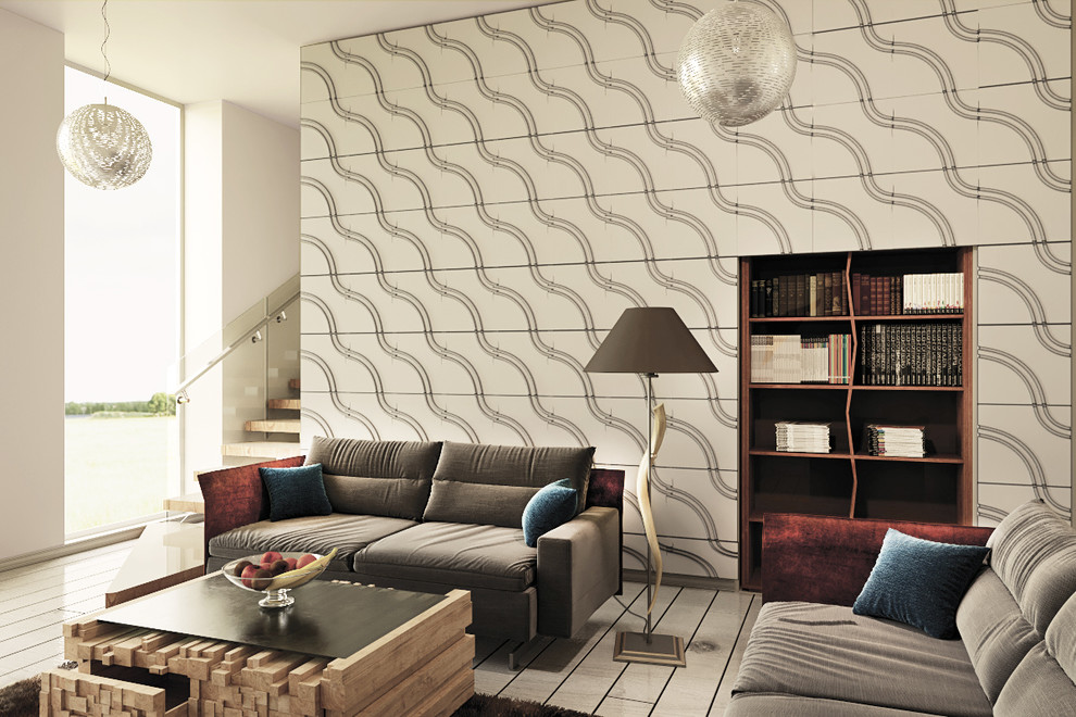 3D Визуализация гостиной в Средиземноморском стиле