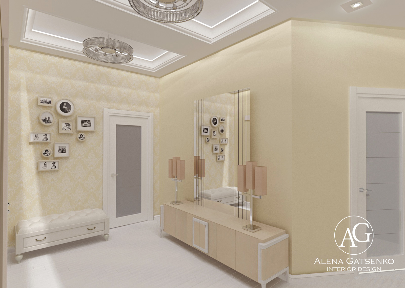 Дизайн частного дома в пастельных тонах