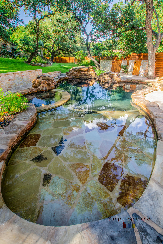Inspiration for an eclectic pool in Austin.
