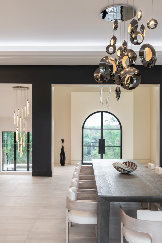 Modern Italian Villa Interior Design - Modern - Dining Room - St Louis ...