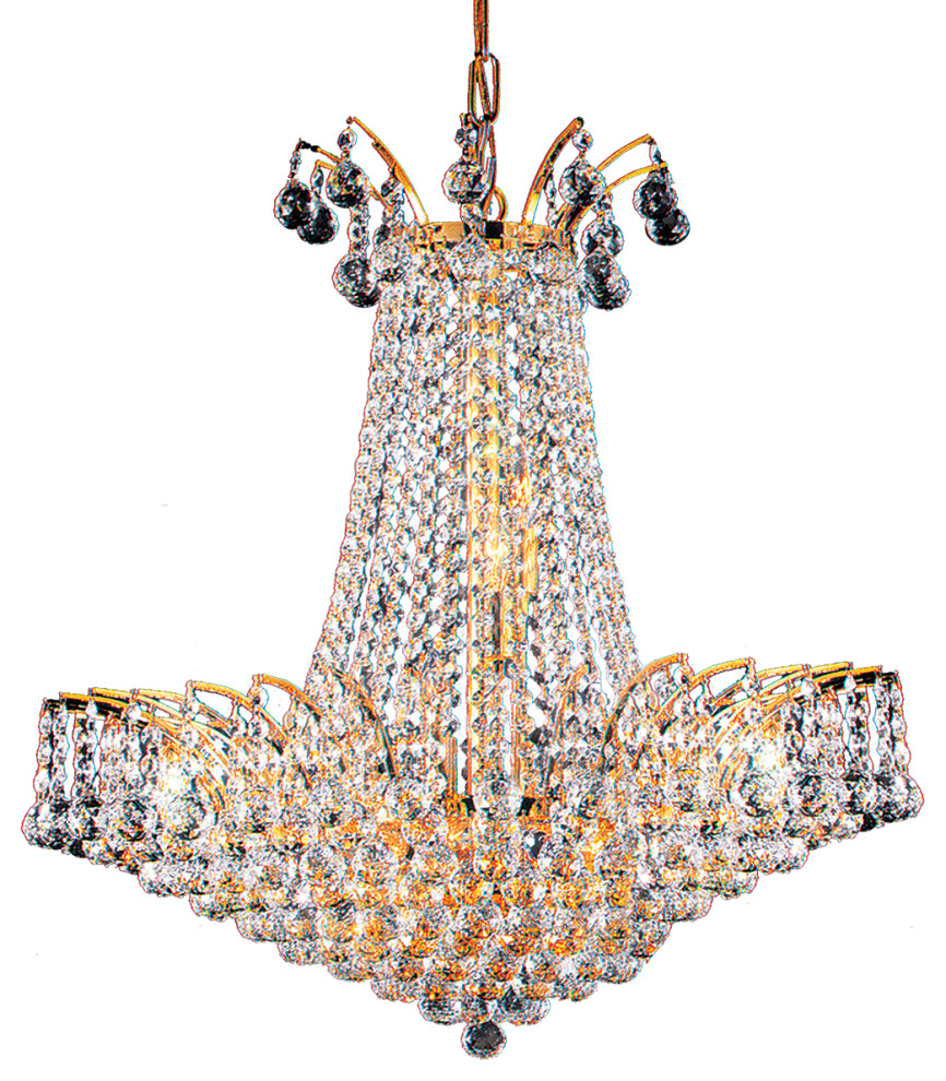 Artistry Lighting Victoria Ball Collection Crystal Chandelier, Gold, 24"x24"
