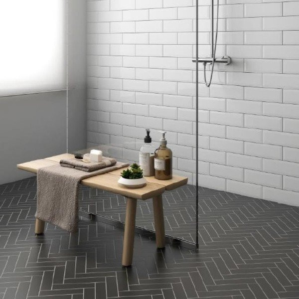 Vital Brick Tiles Gloss Black Metro Tiles Direct Tile Warehouse