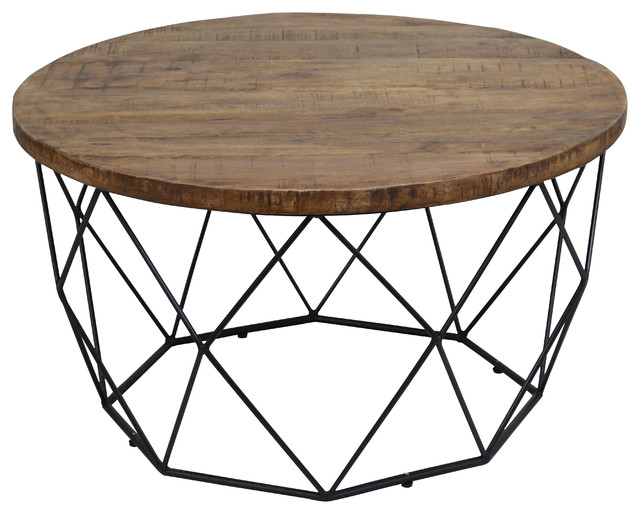 Chester Round Coffee Table by Kosas Home Industrial Coffee Tables