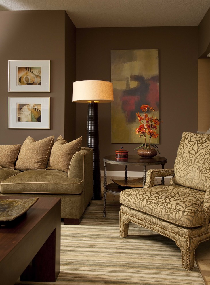 This is an example of a modern family room in Minneapolis.