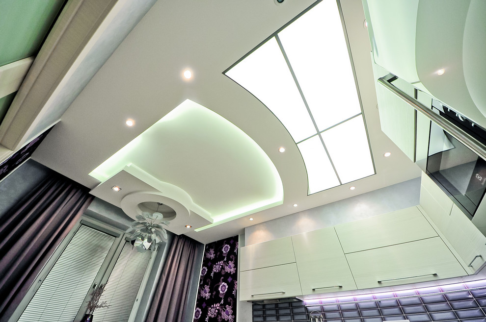 Скай Форт. Необычный интерьер квартиры площадью около 100 м2