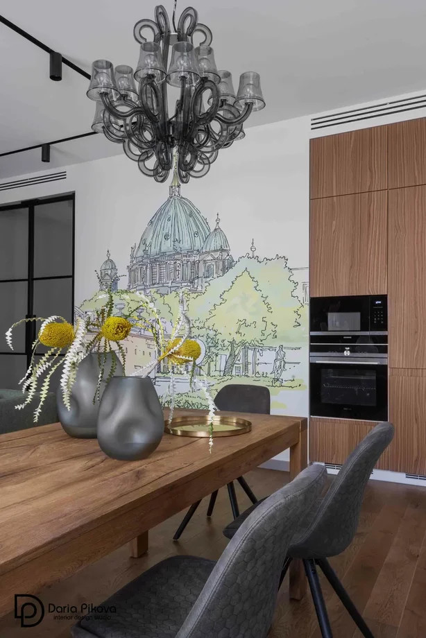 Inspiration for a transitional kitchen in Moscow.