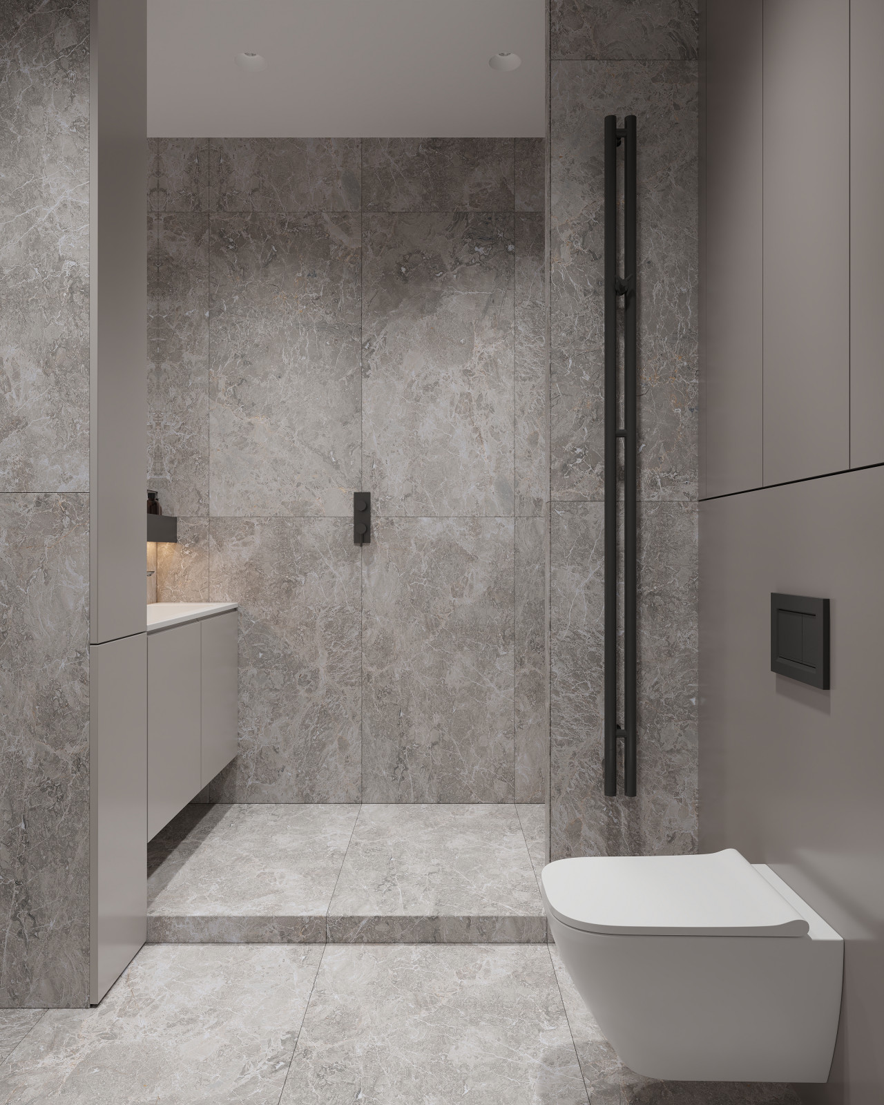 ЖК «Зенит», современный интерьер квартиры, построенный на контрастах