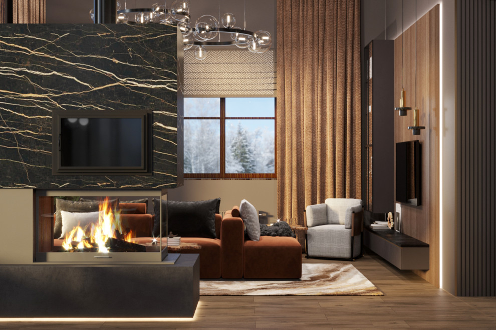 Трехэтажный дом для семьи