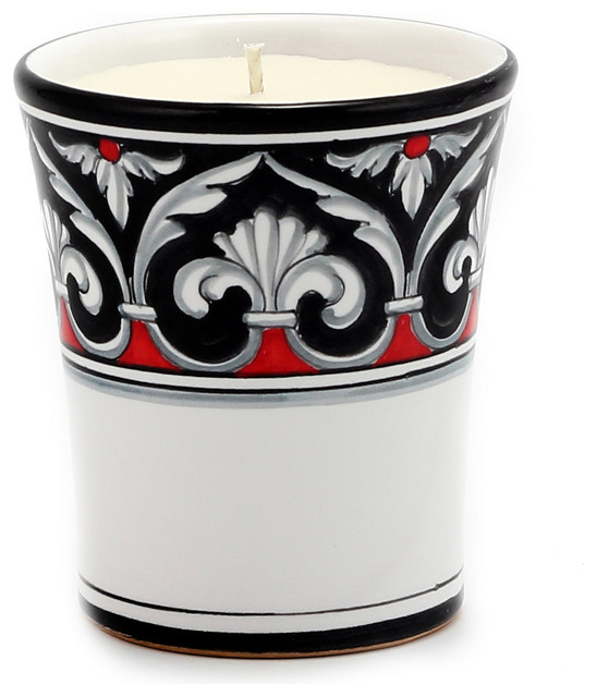 DERUTA CANDLES Deluxe Cup Candle ~ Deruta Rinascimental Design