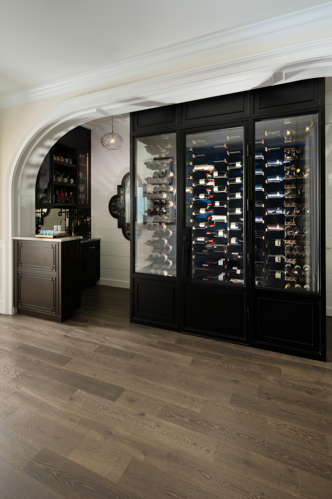 Wine cellar - coastal wine cellar idea in Miami