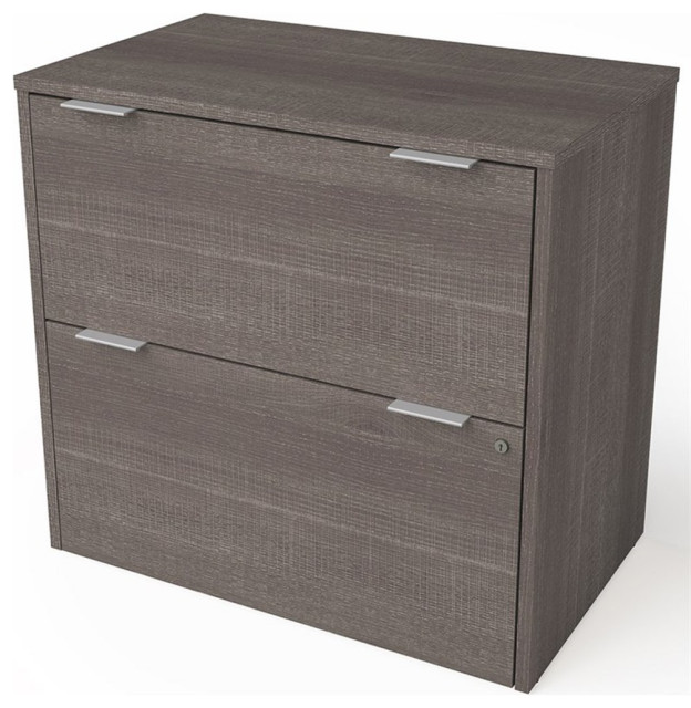 Bestar i3 Plus 2 Drawer Lateral File in White Transitional