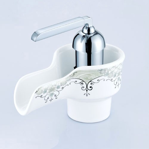 Chinese Ceramic Bathroom Faucet White