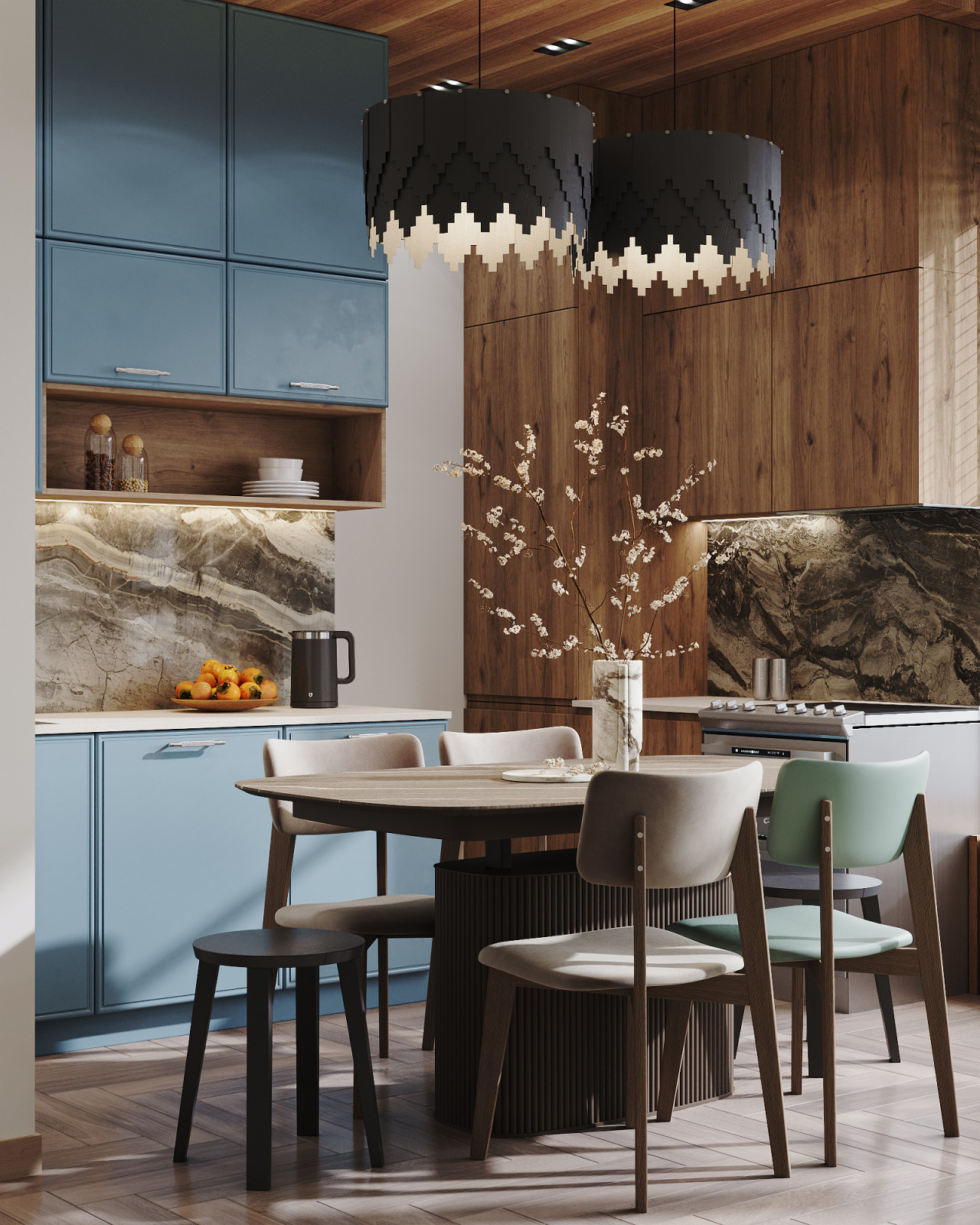 Квартира для семьи с двумя детьми в ЖК Monodom Lake г. Москва.