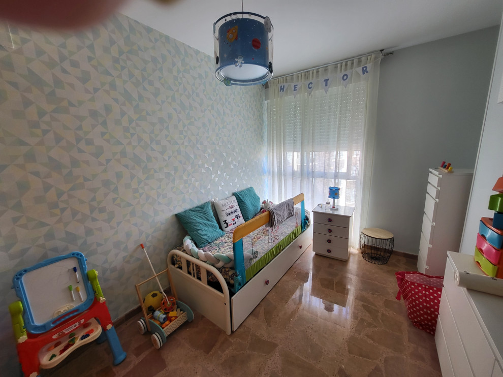 Example of a mid-sized transitional kids' room design in Other