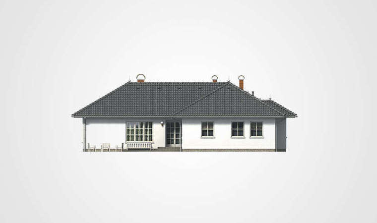 Проект одноэтажного дома с гаражом - 154 кв.м. (3 просторные спальни).