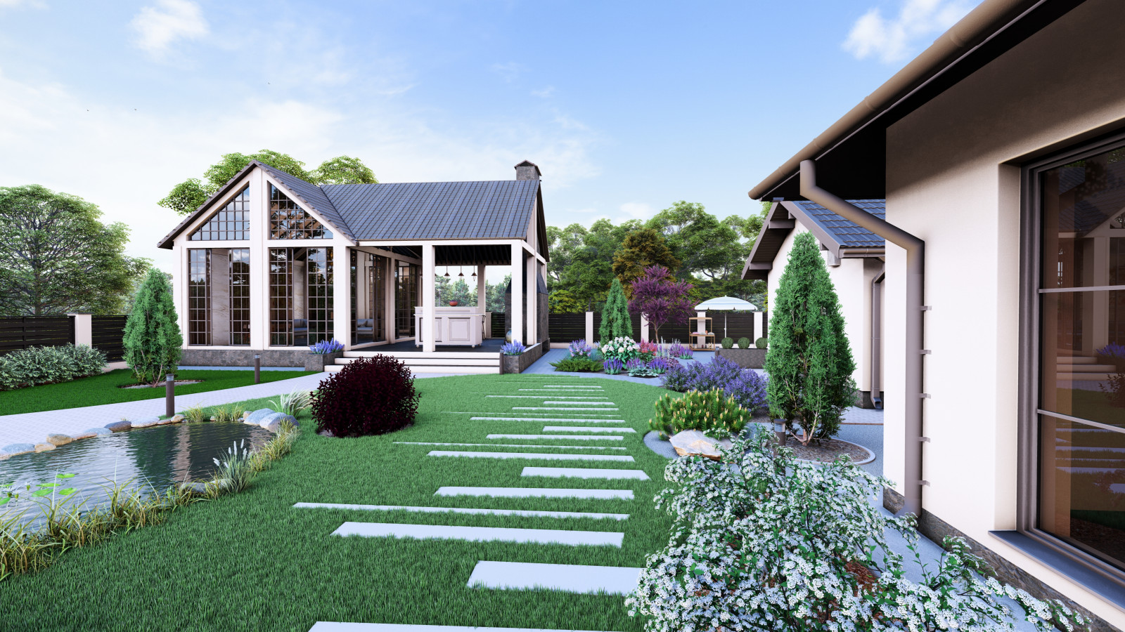 Ландшафтный проект загородного дома