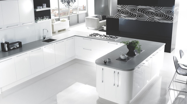High Gloss White Kitchen - Contemporary - Kitchen ...