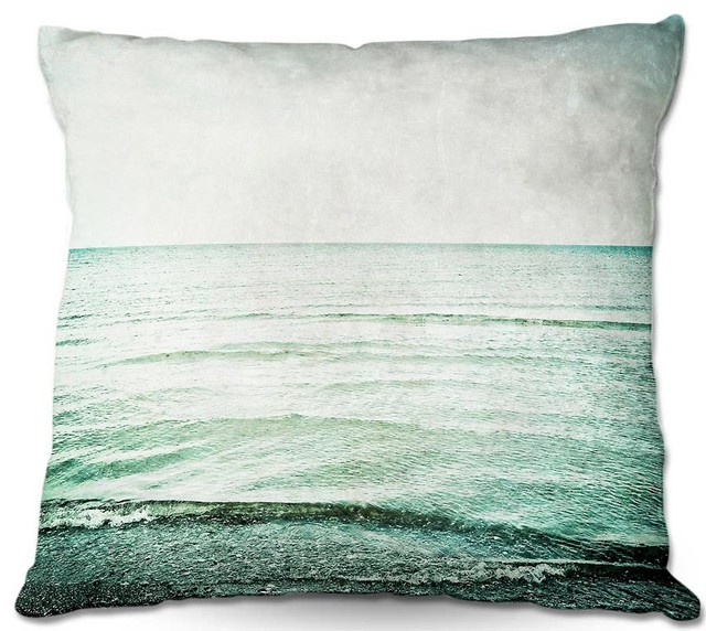 The Sea, My Love Throw Pillow, 16"x16"