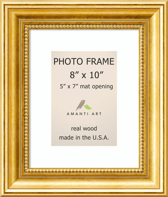 Picture Photo Frame 8x10 Matted To 5x7 Townhouse Gold Outer