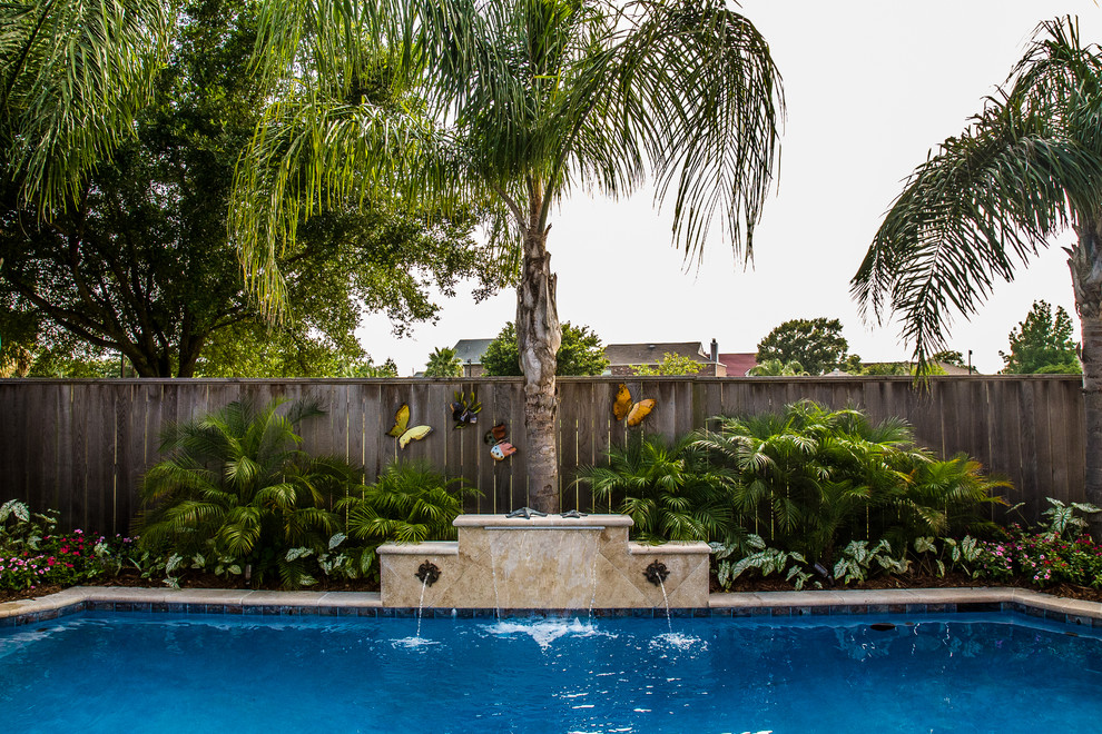 Design ideas for a traditional pool in New Orleans.