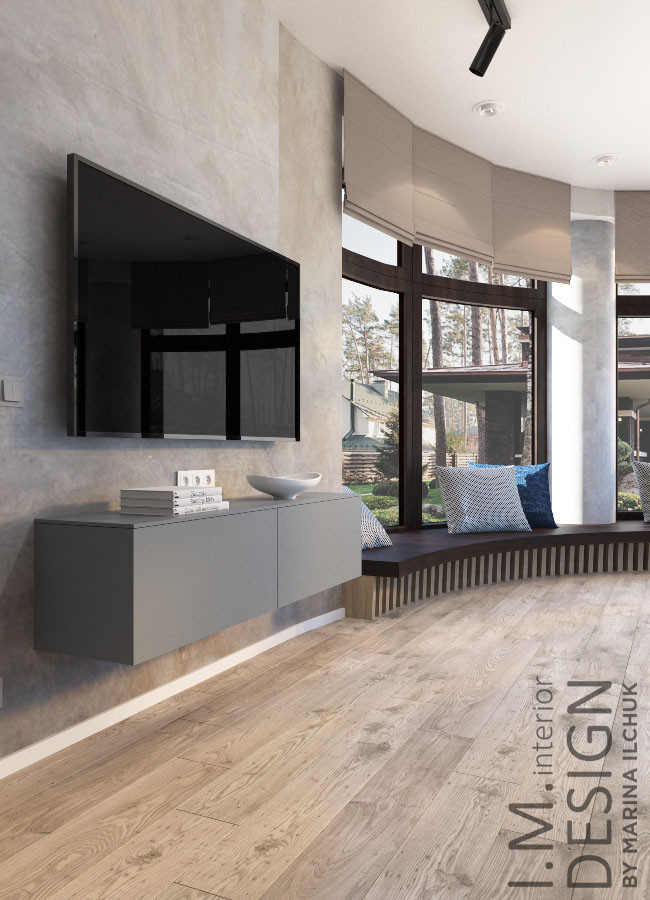 Загородный дом 400 кв.м. Холлы и вторая гостиная.