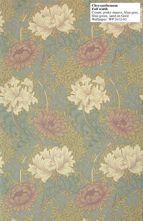 William Morris Chrysanthemum Wallpaper