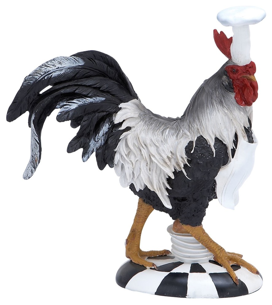 Uniqie Polystone Rooster Chef with Smooth Texture