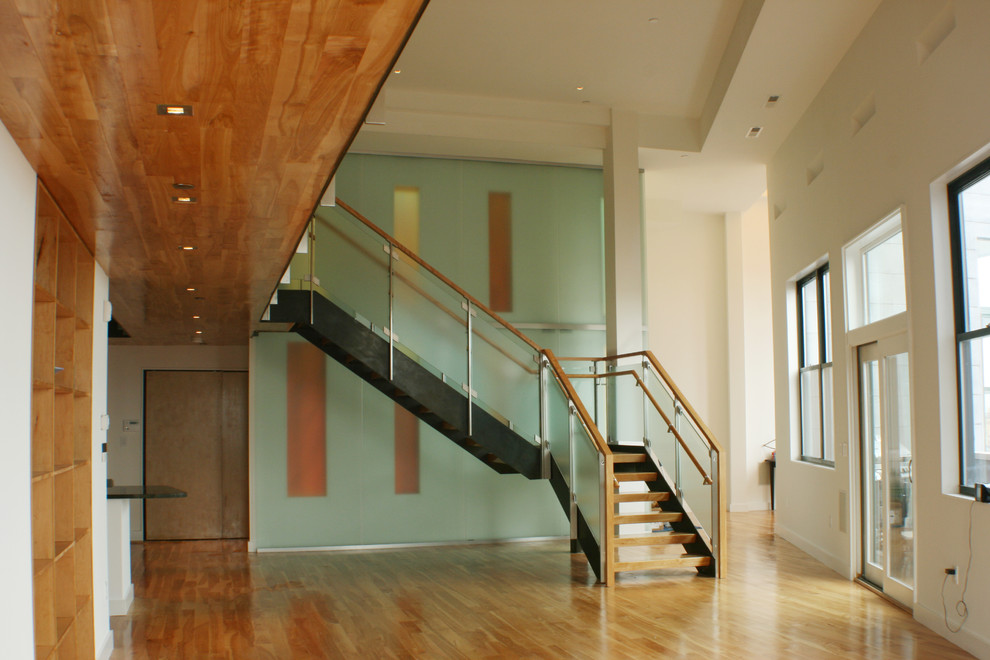 Inspiration for a contemporary staircase in Boston.