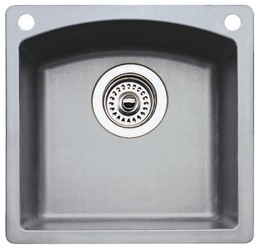 Blanco 440203-2 Granite Bar Kitchen Sink, Metallic Gray