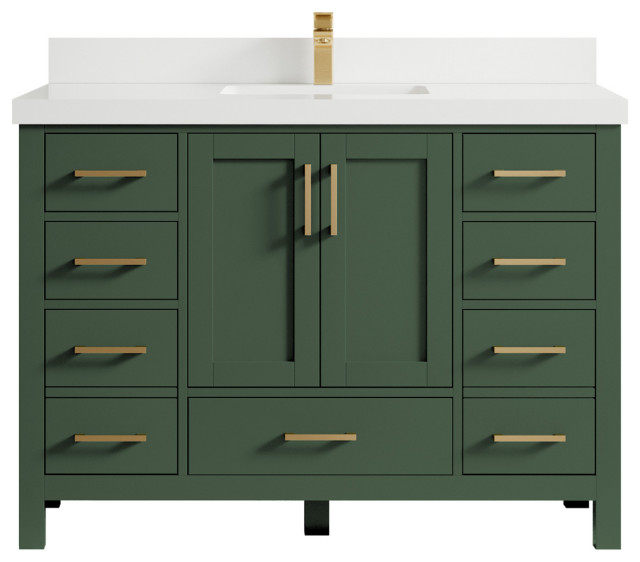 Willow Collections Malibu Bathroom Vanity with 2 in Top Transitional