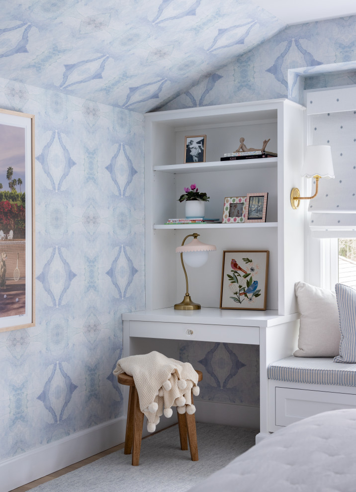 Kids' room - large transitional girl kids' room idea in New York