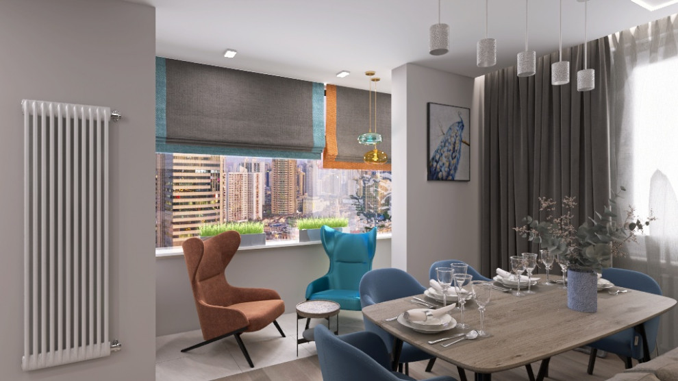 Дизайн-проект четырехкомнатной квартиры 110 кв.м.