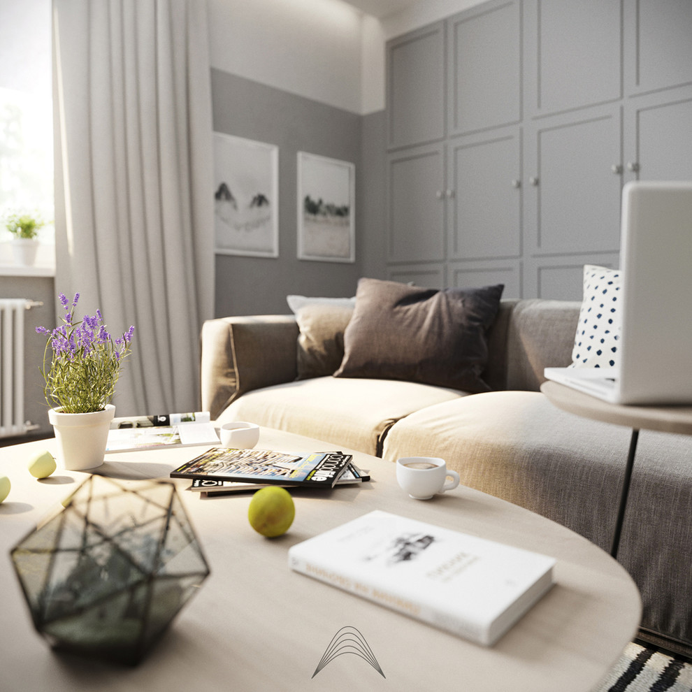 Гостиная сканди