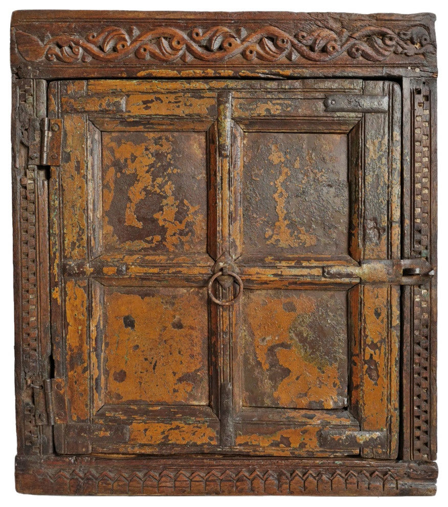 Old Window Shutter Mirror Farmhouse Wall Mirrors by Design Mix Furniture Houzz