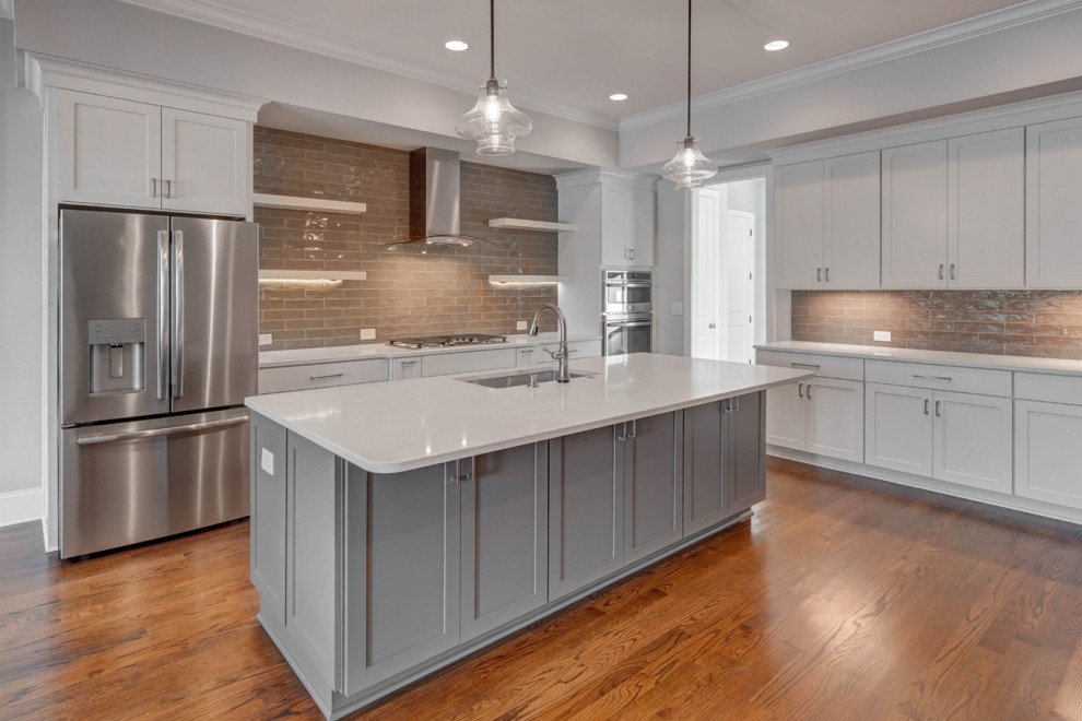 Transitional kitchen photo in Charlotte